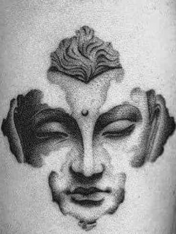 Siluet Wajah dengan Penggunaan Titik-Titik